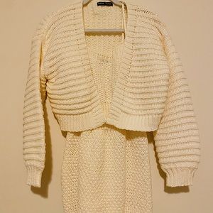 Cami sweater dress and cardigan 2 piece set